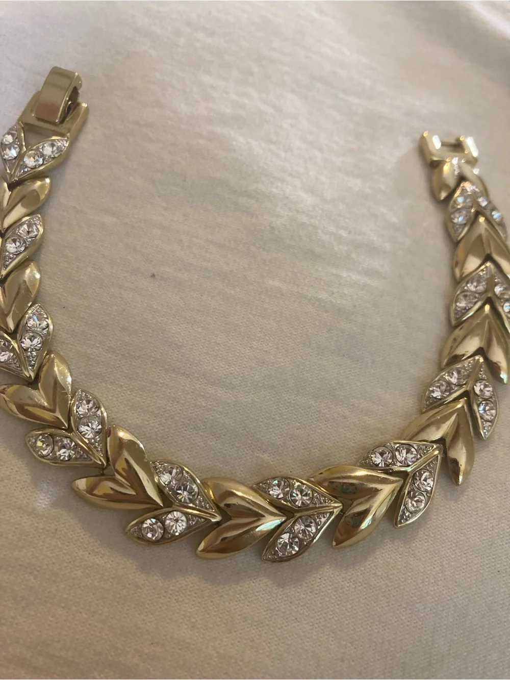 Marked GP Gold Plated Bracelet with Brilliant Crystals